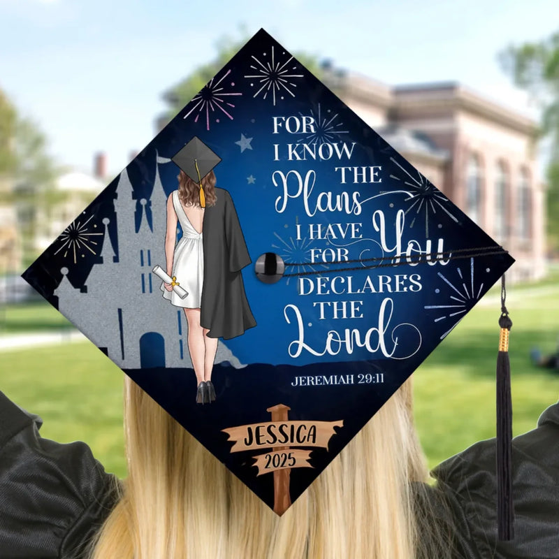 Personalized Graduation Cap – Graduation Gifts For Her, Him – We're Strong Because He Is Within