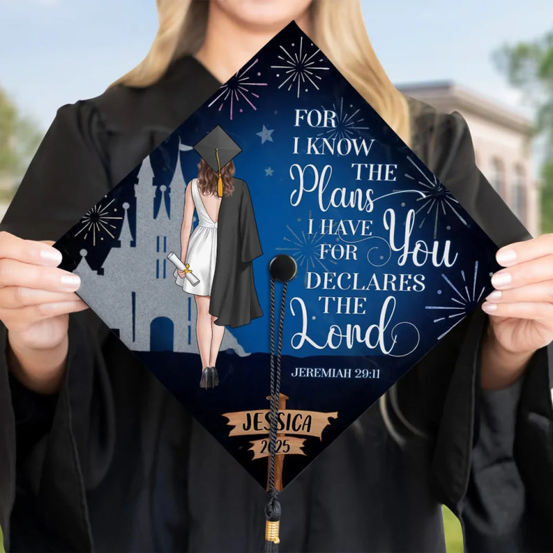 Personalized Graduation Cap – Graduation Gifts For Her, Him – We're Strong Because He Is Within