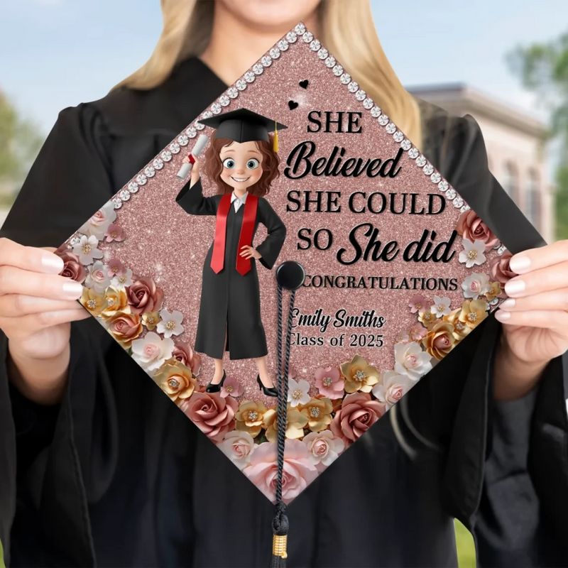 Personalized Graduation Cap – Graduation Gifts For Her, Him – Dream Big Shine Bright