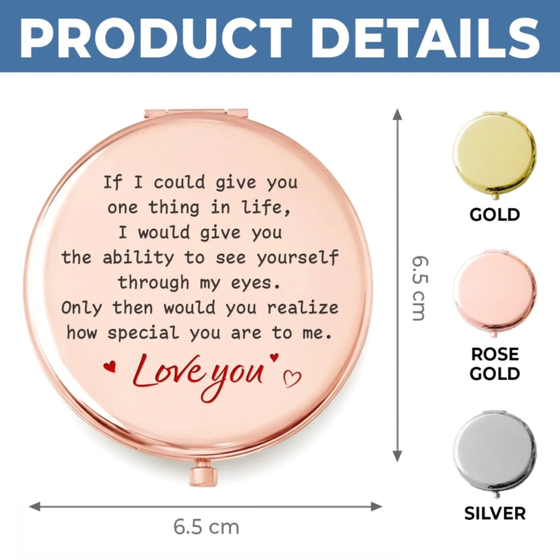 Personalized Compact Mirror – Gifts For Daughter, Granddaughter – You Are My Heart