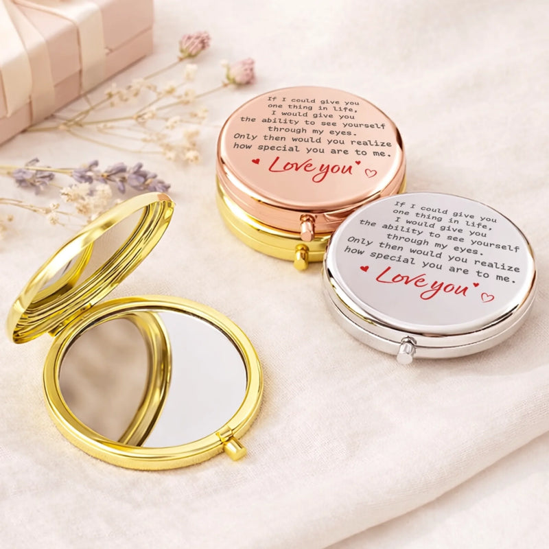 Personalized Compact Mirror – Gifts For Daughter, Granddaughter – You Are My Heart
