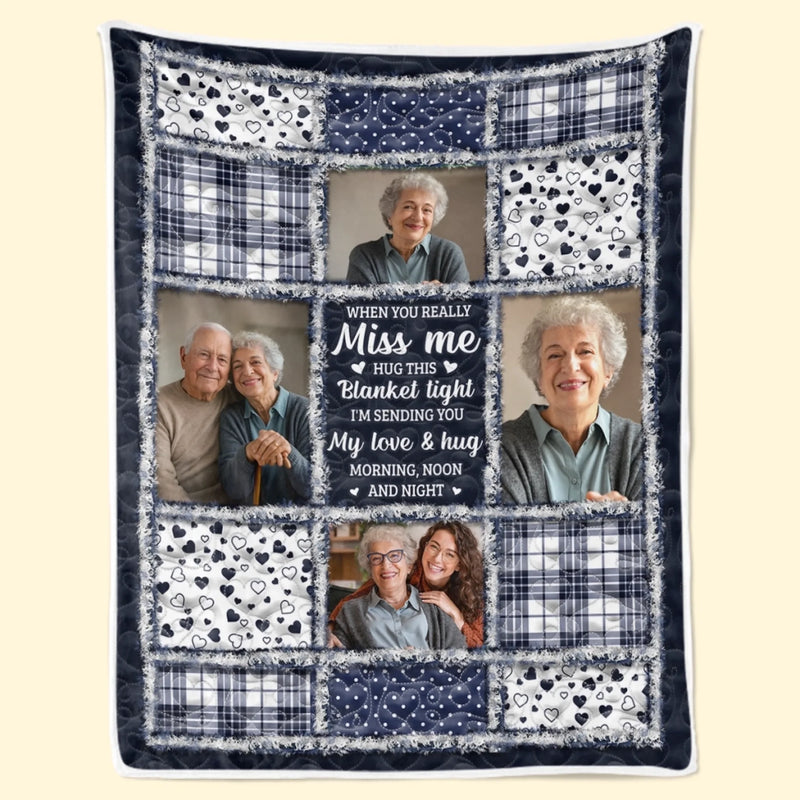 Personalized Photo Blanket – Meaningful Memorial Gift – The Light of Your Love Guides Me