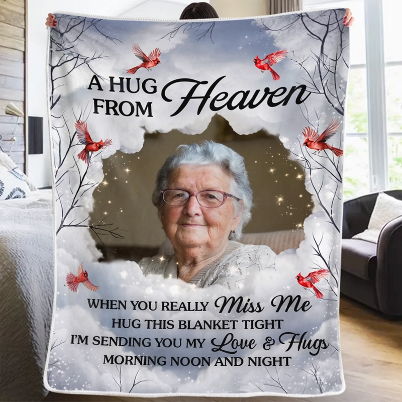Personalized Photo Blanket – Meaningful Memorial Gift – Your Love Still Surrounds Me