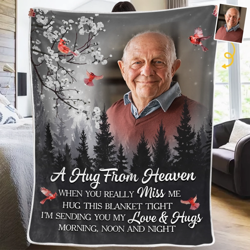 Personalized Photo Blanket – Meaningful Memorial Gift – A Sign From Heaven