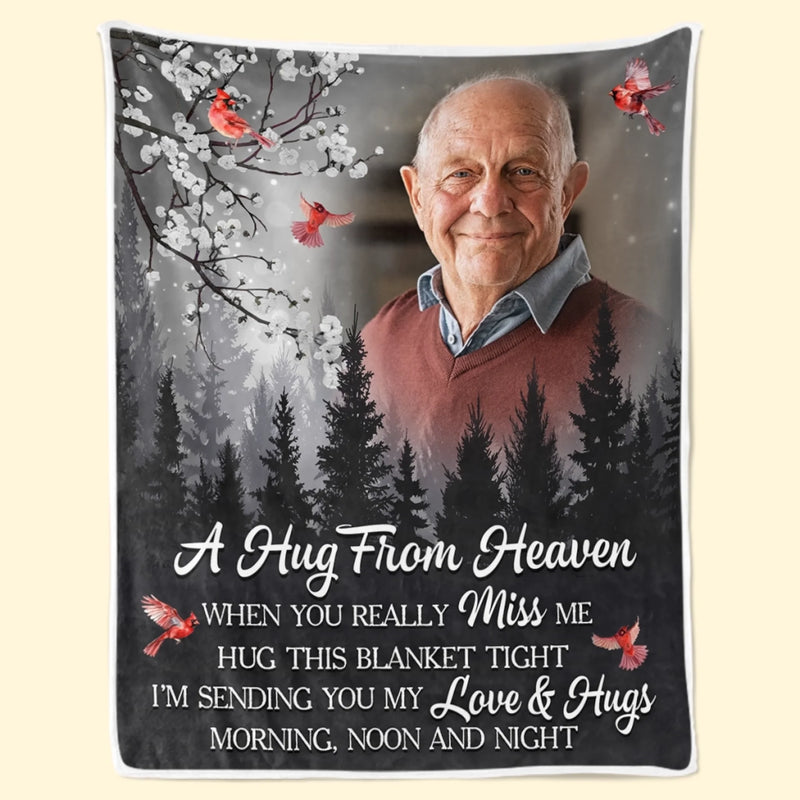 Personalized Photo Blanket – Meaningful Memorial Gift – A Sign From Heaven