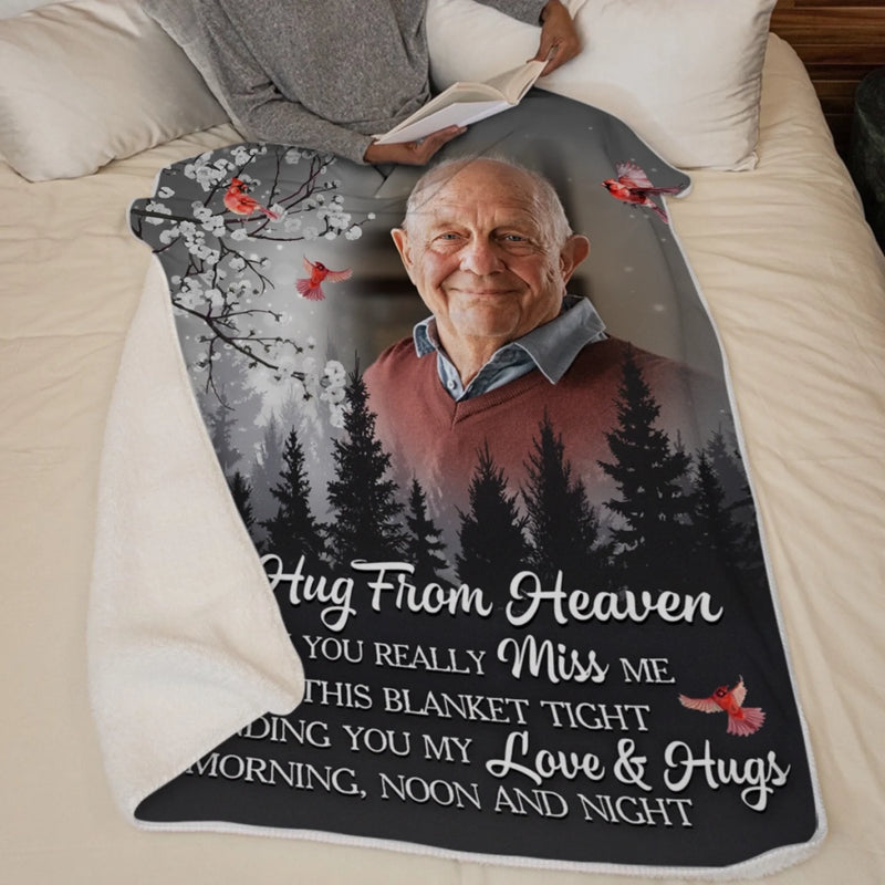 Personalized Photo Blanket – Meaningful Memorial Gift – A Sign From Heaven