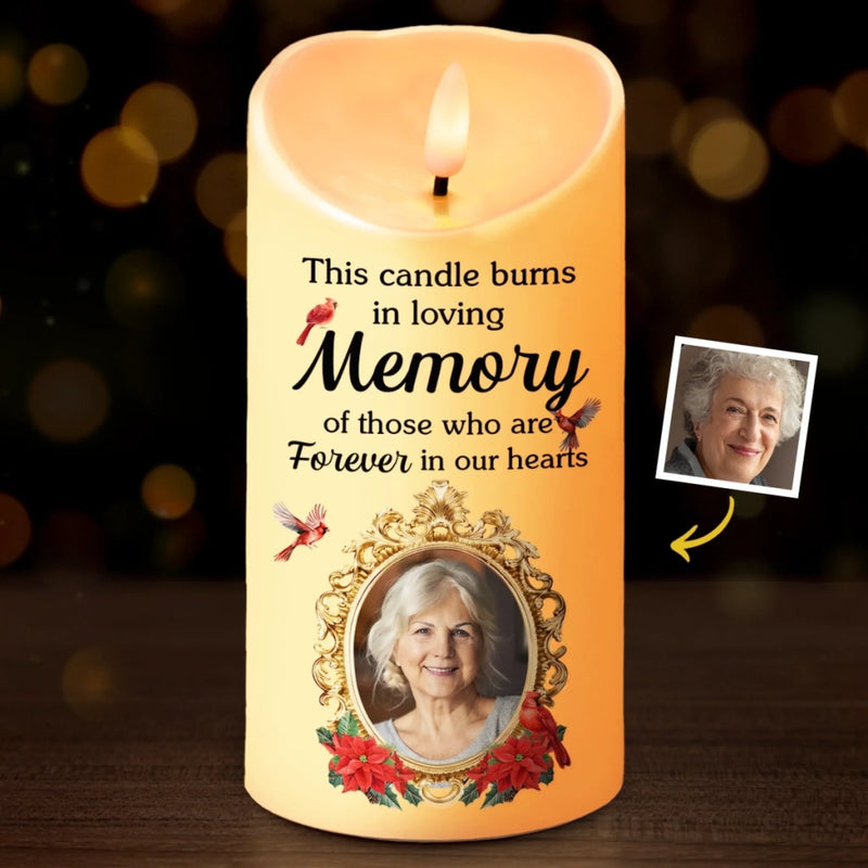 Personalized Photo LED Candle – Meaningful Memorial Gift – Your Memory, My Endless Love