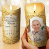 Personalized Photo LED Candle – Meaningful Memorial Gift – Always Loved Never Forgotten