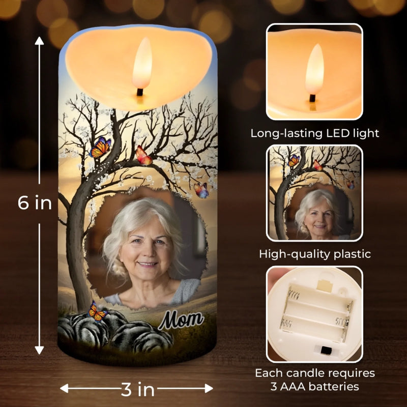 Personalized Photo LED Candle – Meaningful Memorial Gift – Your Light Stays With Me