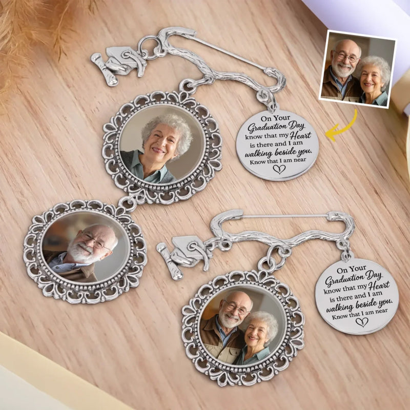 Personalized Photo Tassel Pin – Meaningful Memorial Gift or Graduation Gift – A Life Remembered