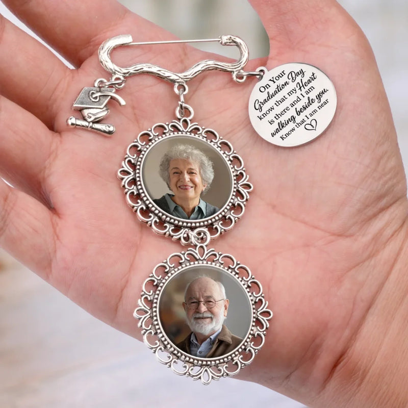 Personalized Photo Tassel Pin – Meaningful Memorial Gift or Graduation Gift – A Life Remembered