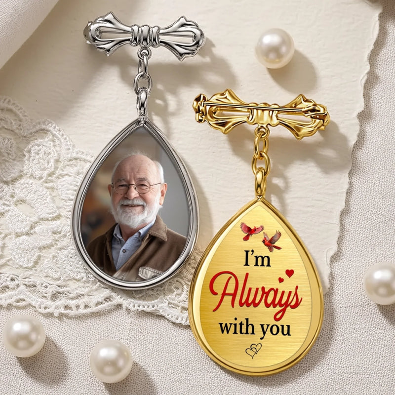 Personalized Memorial Photo Teardrop Pin – Meaningful Memorial Gifts – Your Love Lives On