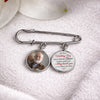 Personalized Photo Charm Lapel Pin – Meaningful Wedding Memorial Gift – Gone But Never Truly Apart