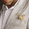 Personalized Photo Charm Lapel Pin – Meaningful Wedding Memorial Gift – Gone But Never Truly Apart