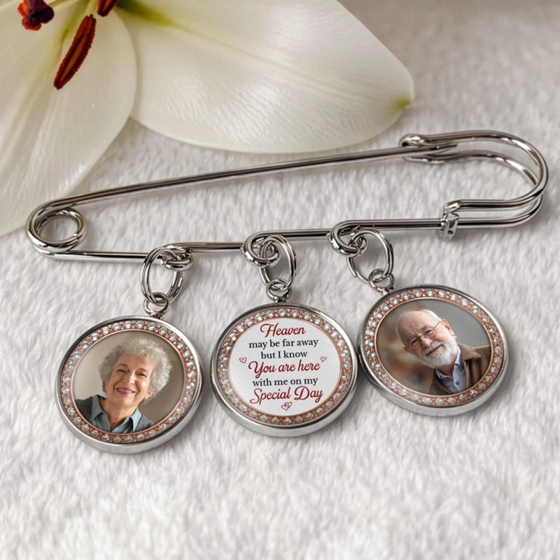 Personalized Photo Charm Lapel Pin – Meaningful Memorial Gifts – Carrying Your Love Across The Stage
