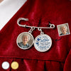 Personalized Photo Charm Lapel Pin – Meaningful Memorial Gifts – Your Love Guides Me Today And Always