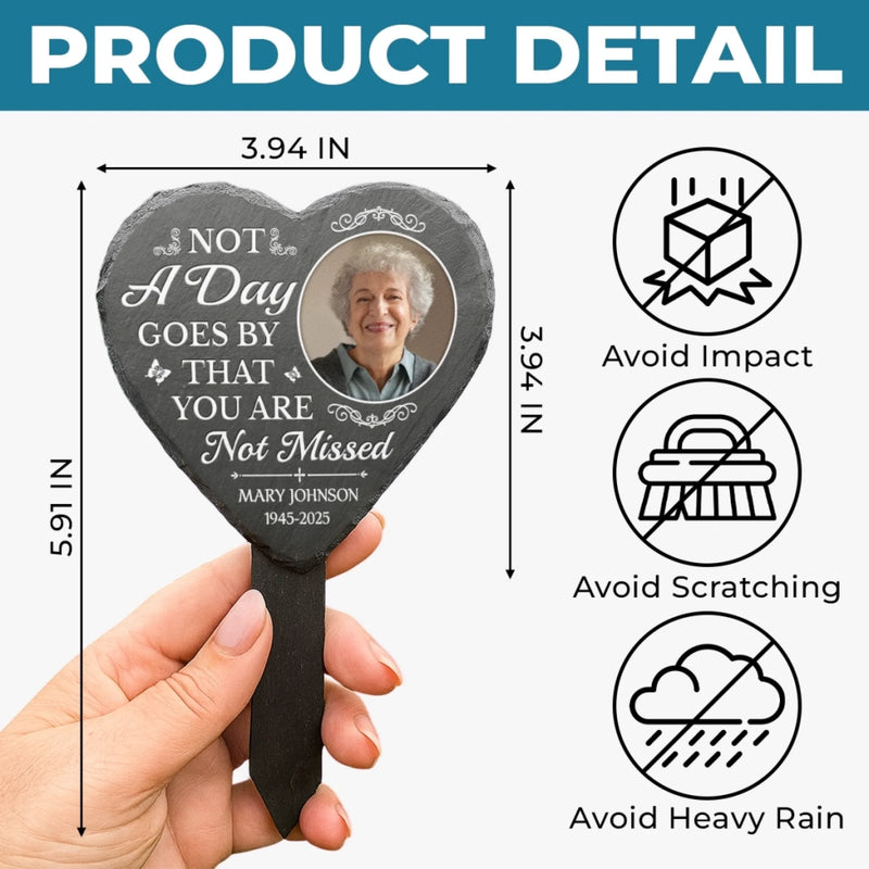 Personalized Photo Garden Stone Stake – Meaningful Memorial Gift – Your Love Still Surrounds Me