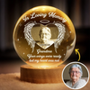 Personalized Photo Crystal Globe Lamp – Meaningful Memorial Gift – My Heart Still Holds You