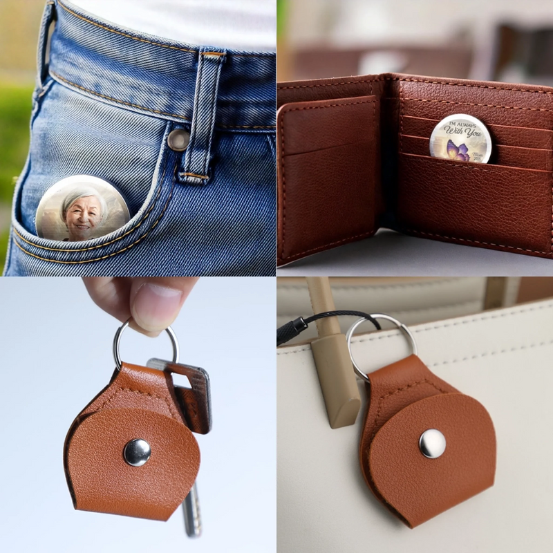 Personalized Photo Pocket Hug Token – Meaningful Memorial or Graduation Gift – Still Beside Me