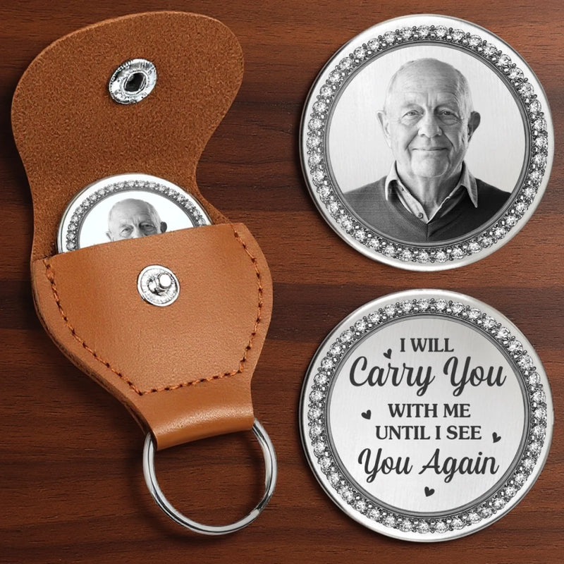 Personalized Photo Pocket Hug Token – Meaningful Memorial or Graduation Gift – Heaven Holds You