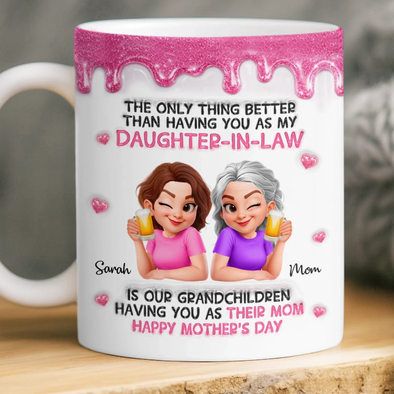 Personalized Mug – Gifts For Daughter-In-Law – Bonus Daughter, Forever Loved