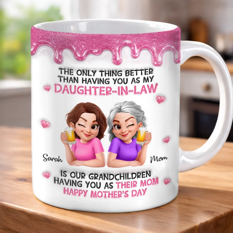 Personalized Mug – Gifts For Daughter-In-Law – Bonus Daughter, Forever Loved