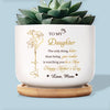 Personalized Ceramic Plant Pot – Mother's Day Gifts For Daughter, Daughter-In-Law – Love Grows Beautifully Through You