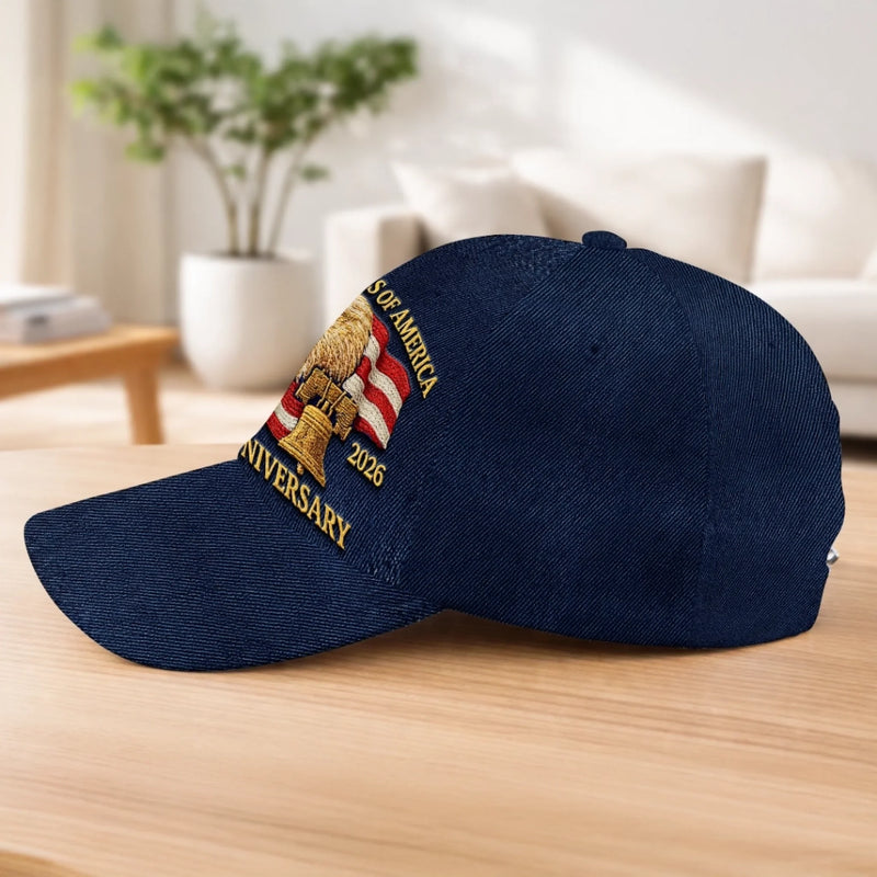 Personalized America 250th Anniversary Baseball Cap – Gift for Men, Women – United In Brave Tradition