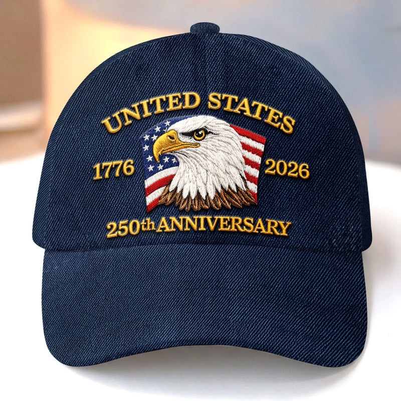 Personalized America 250th Anniversary Baseball Cap – Gift for Men, Women – Freedom Is Our Legacy