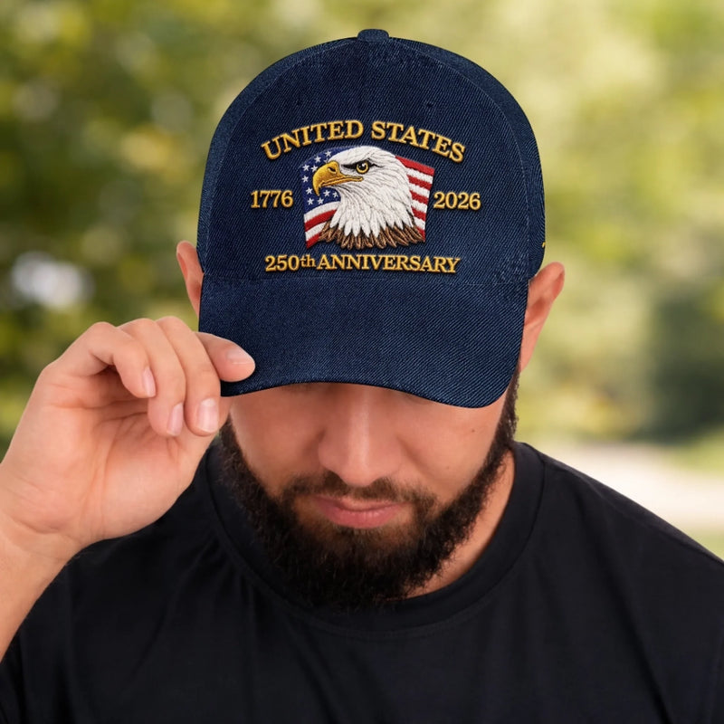 Personalized America 250th Anniversary Baseball Cap – Gift for Men, Women – Freedom Is Our Legacy
