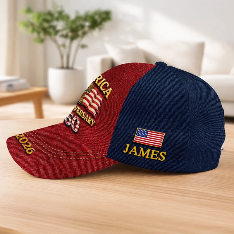 Personalized America 250th Anniversary Baseball Cap – Gift for Men, Women – Pure American Spirit
