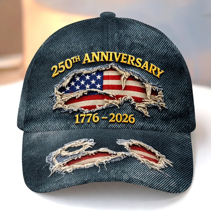 Personalized America 250th Anniversary Baseball Cap – Gift for Men, Women – Built On Liberty