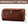 Personalized Leather Toiletry Bag – Custom Travel Wash Bag Gift for Dad, Husband, Brother or Grandpa - Built For Every Path