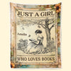 Personalized Blanket for Book Lovers – Custom Reading Gift for Readers and Bookworms - Just A Girl