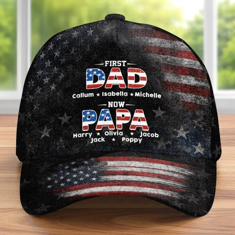 Personalized Baseball Cap – Gift For Grandpa, Dad – Dad For Life, Papa With Pride