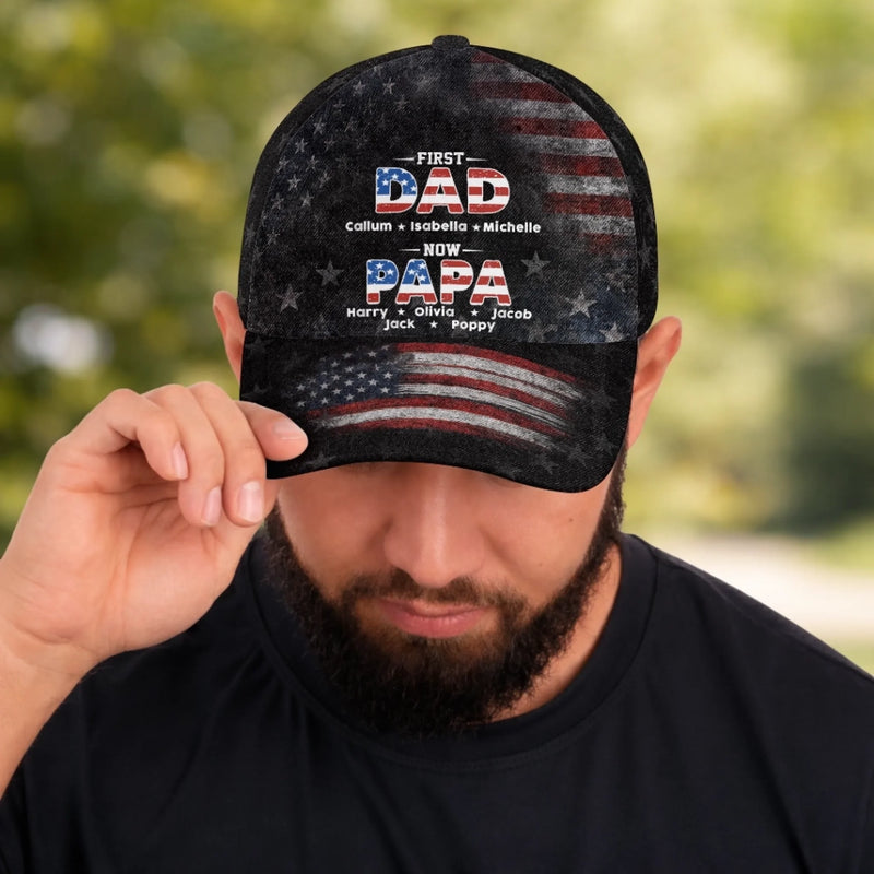 Personalized Baseball Cap – Gift For Grandpa, Dad – Dad For Life, Papa With Pride