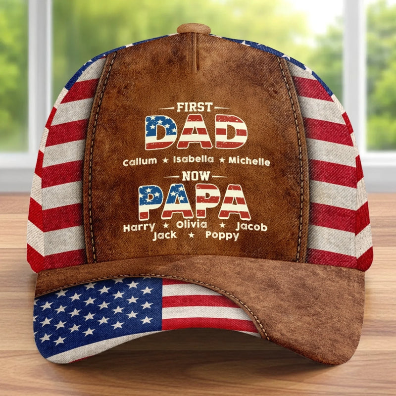 Personalized Baseball Cap – Gift For Grandpa, Dad – Once A Dad, Now A Proud Grandpa