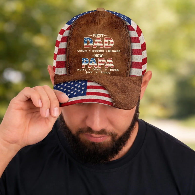 Personalized Baseball Cap – Gift For Grandpa, Dad – Once A Dad, Now A Proud Grandpa