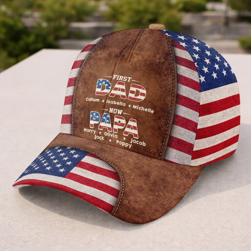Personalized Baseball Cap – Gift For Grandpa, Dad – Once A Dad, Now A Proud Grandpa