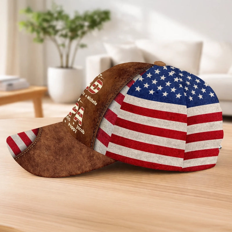Personalized Baseball Cap – Gift For Grandpa, Dad – Once A Dad, Now A Proud Grandpa