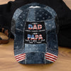 Personalized Baseball Cap – Gift For Grandpa, Dad – First A Dad, Now A Blessed Grandpa
