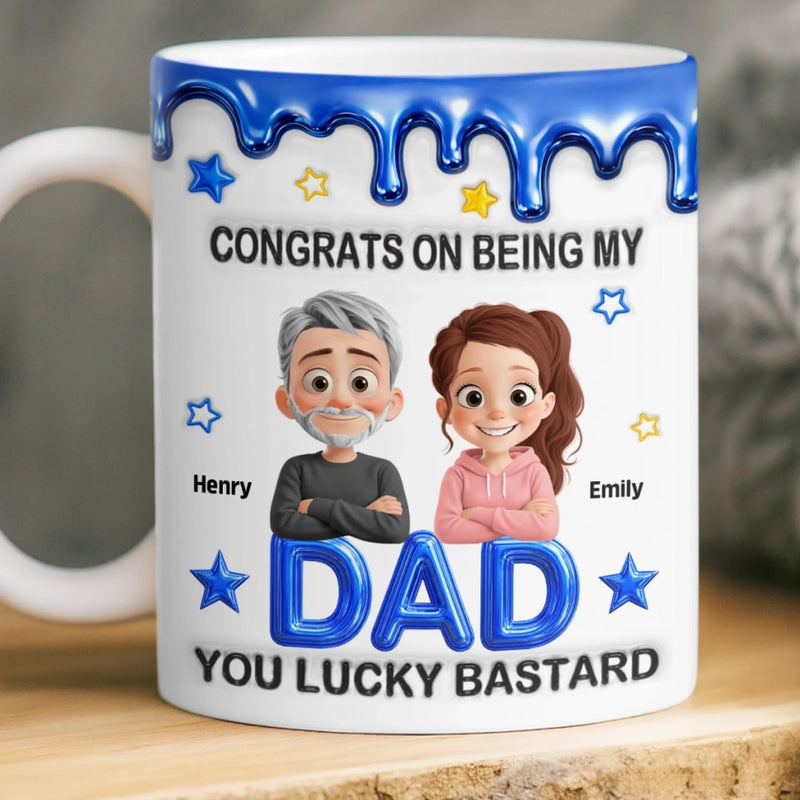 Personalized Mug – Gifts For Dad – Congrats On Being My Dad