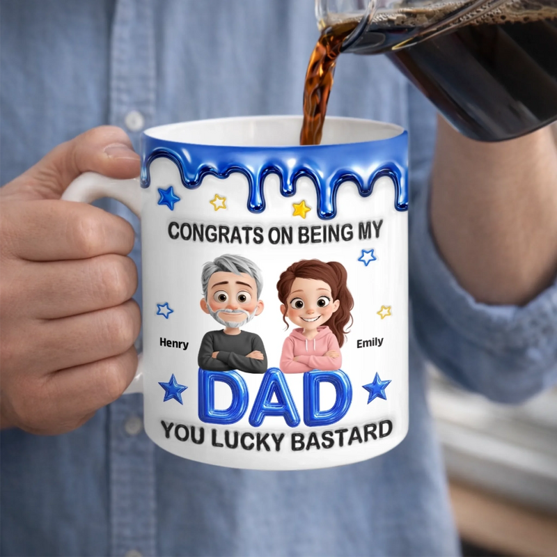 Personalized Mug – Gifts For Dad – Congrats On Being My Dad