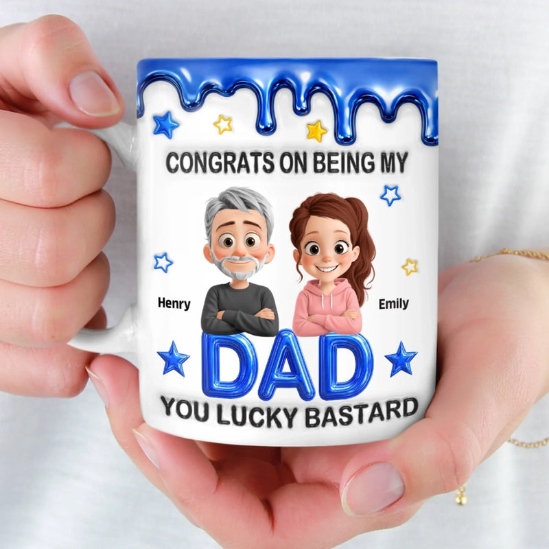 Personalized Mug – Gifts For Dad – Congrats On Being My Dad