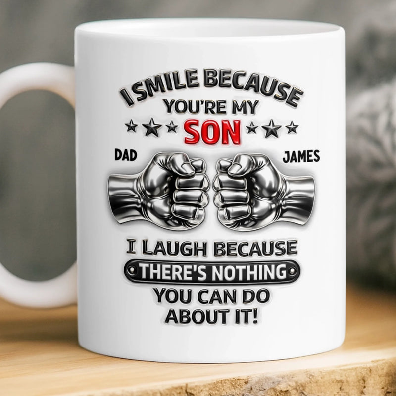 Personalized Mug – Gifts For Son – Dad And Son, Forever Team