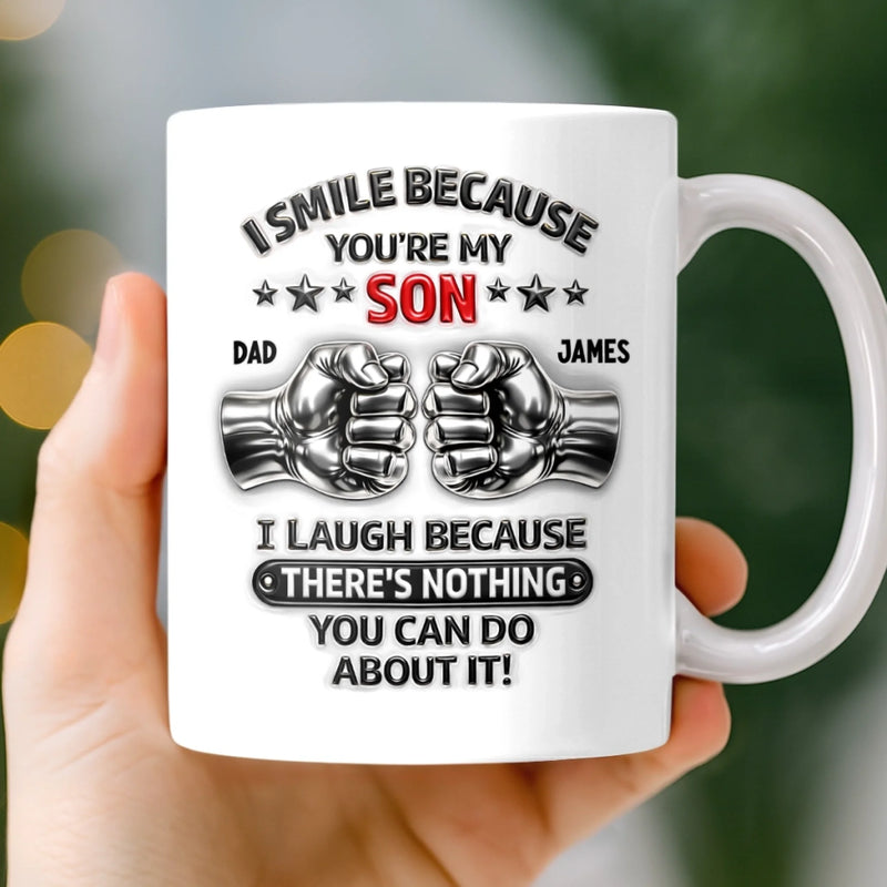 Personalized Mug – Gifts For Son – Dad And Son, Forever Team