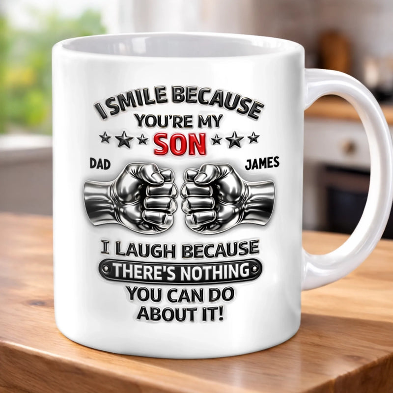 Personalized Mug – Gifts For Son – Dad And Son, Forever Team
