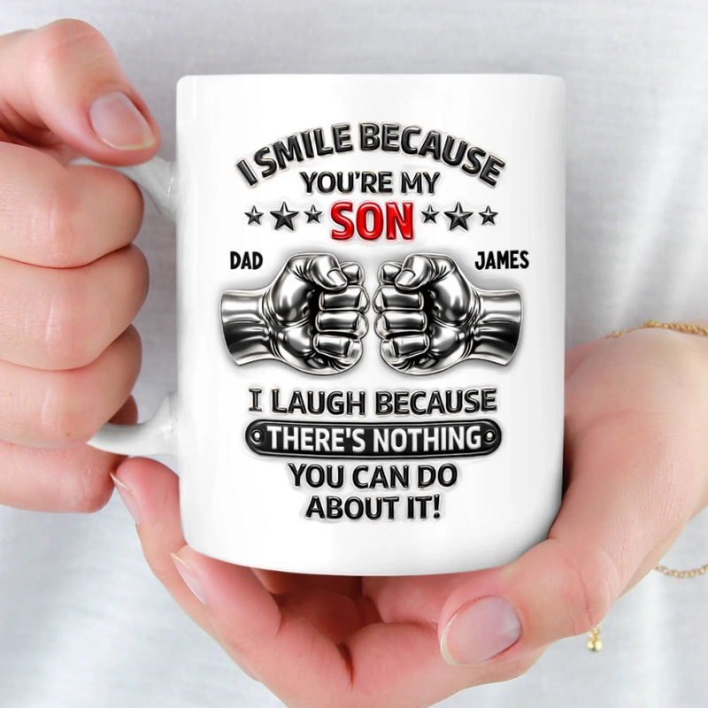 Personalized Mug – Gifts For Son – Dad And Son, Forever Team