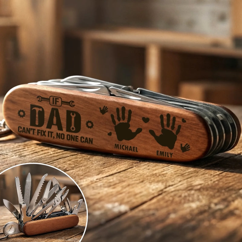 Personalized 15-in-1 Pocket Multi Tool – Father's Day Gifts For Grandpa, Dad – Grandpa On Duty