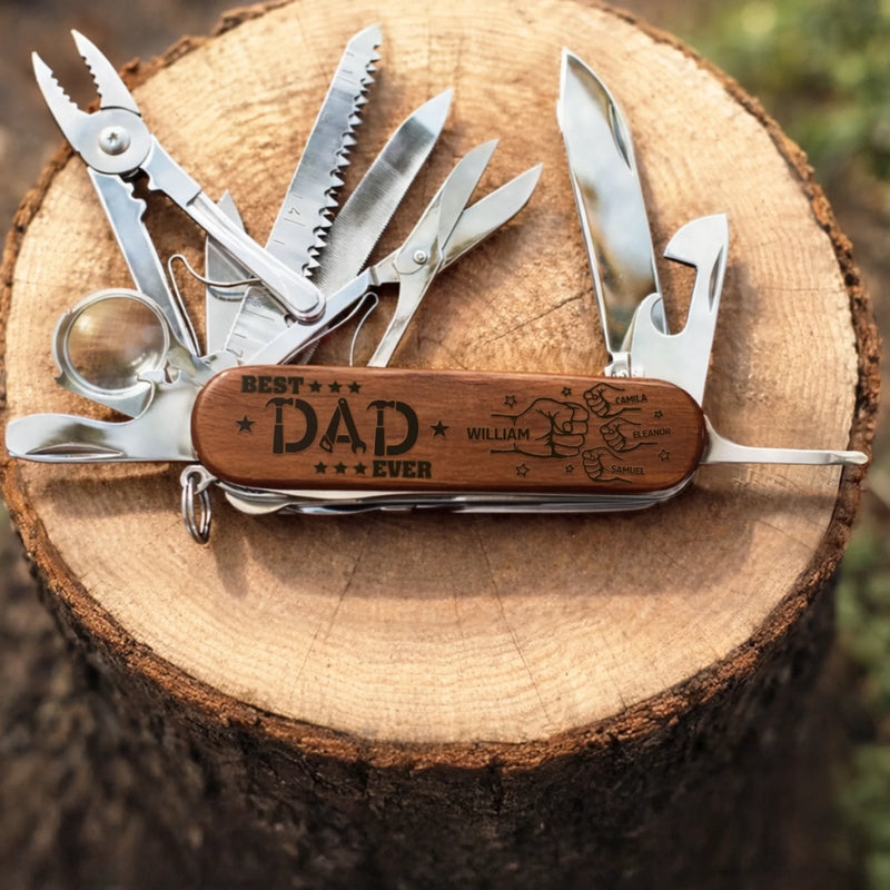 Personalized 15-in-1 Pocket Multi Tool – Father's Day Gifts For Grandpa, Dad – Proud Dad Club
